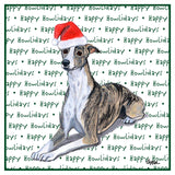 Whippet Happy Howlidays Text - Women's V-Neck T-Shirt