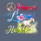 Waterbase Peace Love Horses - Women's Tri-Blend T-Shirt