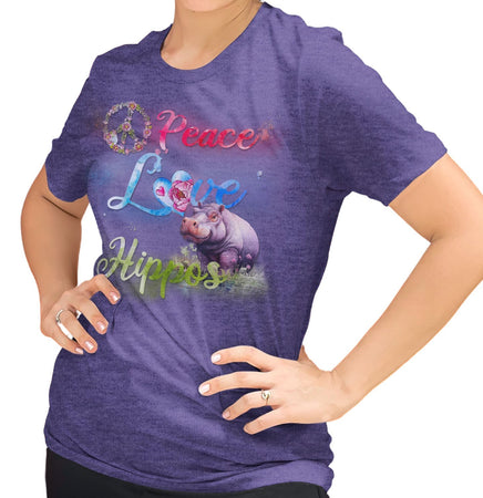 Waterbase Peace Love Horses - Women's Tri-Blend T-Shirt