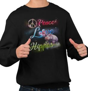 Waterbase Peace Love Horses - Adult Unisex Crewneck Sweatshirt