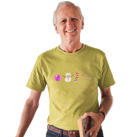Christmas Cat Pattern - Adult Unisex T-Shirt