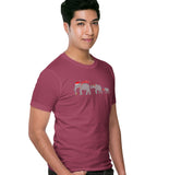 Christmas Elephant Family - Adult Unisex T-Shirt