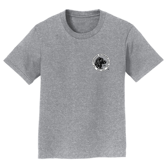 The Labrador Retriever Club - LRC Logo - Left Chest Black & White - Kids' Unisex T-Shirt