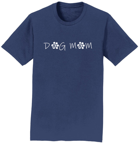 Animal Pride - Paw Text Dog Mom - Adult Unisex T-Shirt