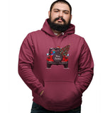 Christmas Jeep Black Lab - Adult Unisex Hoodie Sweatshirt