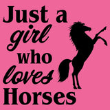 Just A Girl Who Loves Horses Silhouette - Women's Tri-Blend T-Shirt