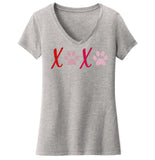 XOXO Paws - Women's V-Neck T-Shirt