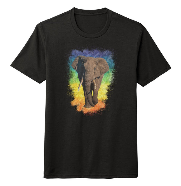 Elephant Rainbow - Tri-Blend T-Shirt | International Elephant Foundation