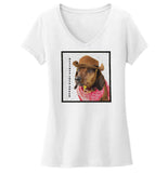 Rodeo Dachshund - Women's V-Neck T-Shirt