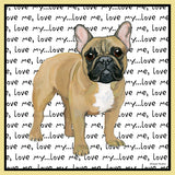 Fawn Frenchie Love Text - Adult Unisex T-Shirt