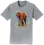 Wiggly Lines Elephant - Adult Unisex T-Shirt