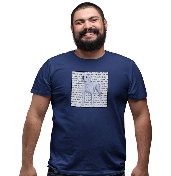 Animal Pride - American Bulldog Love Text - Adult Unisex T-Shirt
