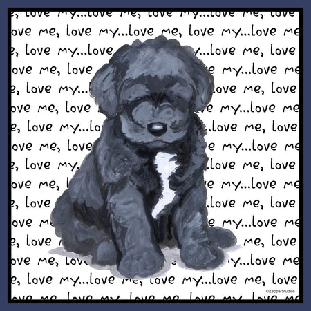 Portuguese Water Dog Puppy Love Text - Adult Unisex T-Shirt