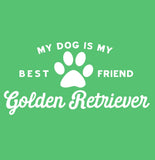 My Dog is my Best Friend Golden on Green - Classic Twill Hat
