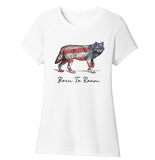 Wolf Flag Overlay - Women's Tri-Blend T-Shirt