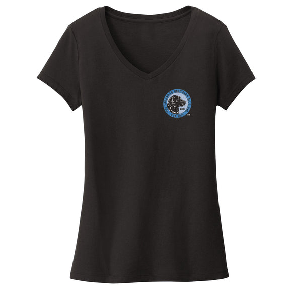 The Labrador Retriever Club - LRC Logo - Left Chest Blue - Women's V-Neck T-Shirt