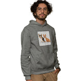 Two Corgi Love Text - Adult Unisex Hoodie Sweatshirt