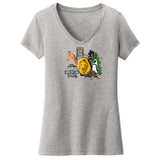 New Zoo Minimalist Animals Logo - Women's V-Neck T-Shirt