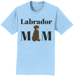 Chocolate Labrador Mom Illustration - Adult Unisex T-Shirt
