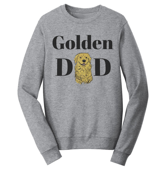Golden Dad Illustration - Adult Unisex Crewneck Sweatshirt