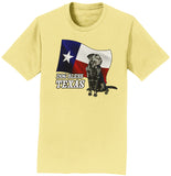 Dog Bless Texas Flag Lab - Adult Unisex T-Shirt