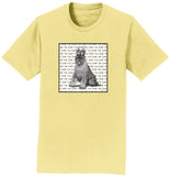 Schnauzer Love Text - Adult Unisex T-Shirt