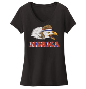 Merica Eagle - Women's V-Neck T-Shirt