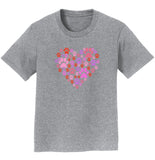 Pink Paw Heart - Kids' Unisex T-Shirt