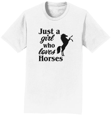 Just A Girl Who Loves Horses Silhouette - Adult Unisex T-Shirt