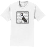 Boston Terrier Love Text - Adult Unisex T-Shirt