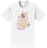 Yellow Labrador Puppy Love - Adult Unisex T-Shirt