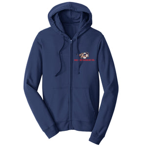 Dachshund Relief Inc - So Cal Dachshund Relief Left Chest Logo - Adult Unisex Full-Zip Hoodie Sweatshirt
