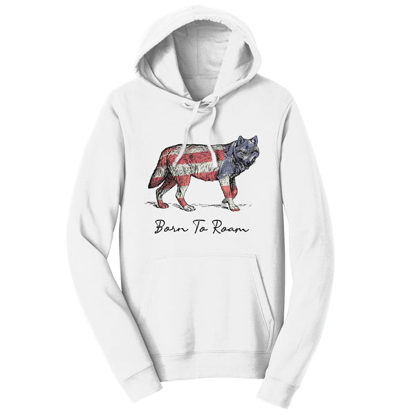 Wolf Flag Overlay - Adult Unisex Hoodie Sweatshirt