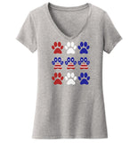 Patriotic Paws - Women's V-Neck T-Shirt