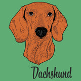Red Dachshund Headshot - Adult Unisex T-Shirt