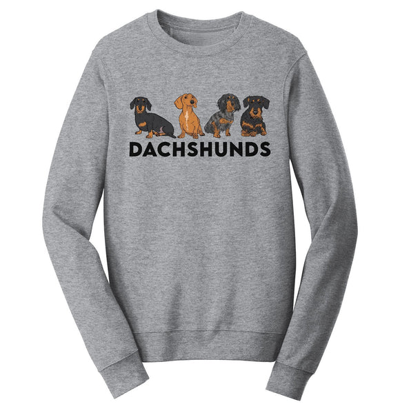 Dachshunds - Adult Unisex Crewneck Sweatshirt