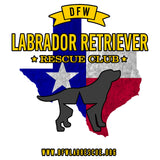 DFW LRRC Texas Flag Black Lab Logo - Adult Unisex Hoodie Sweatshirt