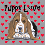 Basset Hound Puppy Love - Adult Unisex Hoodie Sweatshirt