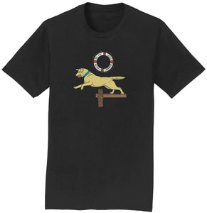Labrador Dock Dive - Adult Unisex T-Shirt