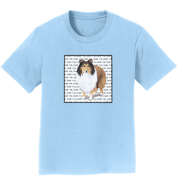 Sheltie Love Text - Zeppa Studios - Kids' Unisex T-Shirt