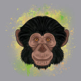 Chimp Green Illustration - Adult Adjustable Face Mask