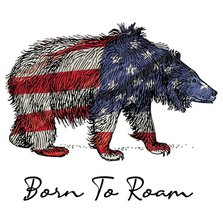 Bear Flag Overlay - Women's V-Neck Long Sleeve T-Shirt