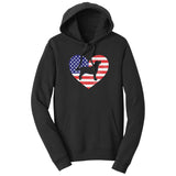 USA Flag Lab Silhouette - Adult Unisex Hoodie Sweatshirt