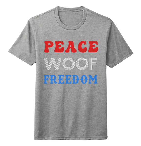 Peace Woof Freedom - Adult Tri-Blend T-Shirt