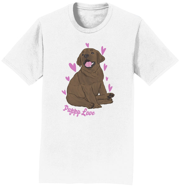 Chocolate Labrador Puppy Love - Adult Unisex T-Shirt