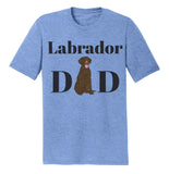 Chocolate Labrador Dad Illustration - Adult Tri-Blend T-Shirt