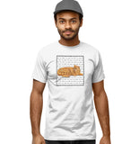Orange Tabby Love Text - Adult Unisex T-Shirt