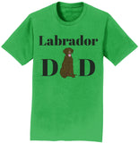Chocolate Labrador Dad Illustration - Adult Unisex T-Shirt