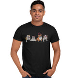 Bulldog Love Line Up - Adult Unisex T-Shirt