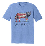 Wolf Flag Overlay - Adult Tri-Blend T-Shirt